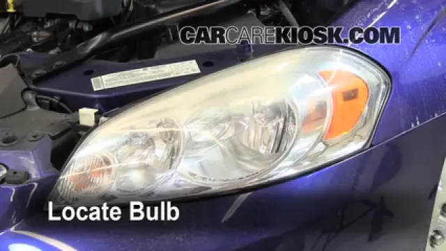 2006 Chevrolet Monte Carlo LT 3.9L V6 Éclairage Feux de route (remplacer l'ampoule)